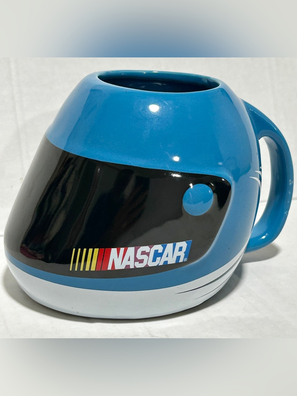 Nascar Blue, Black & White Logo Ceramic Mug
